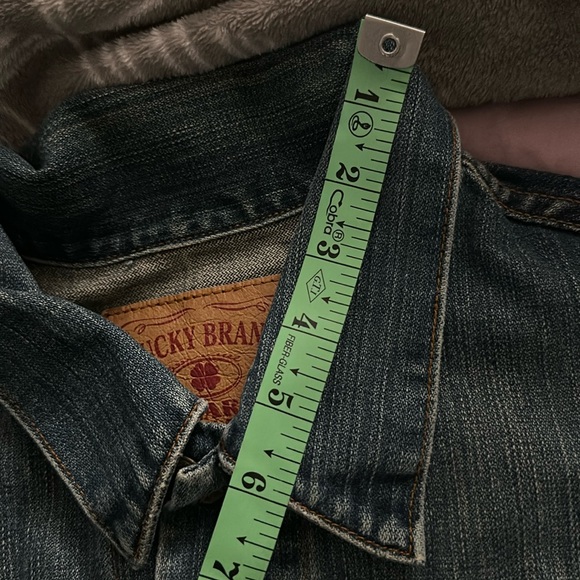 * LUCKY BRAND MENS DUNGAREES DENIM JACKET. BLUE. SIZE Large EUC - Picture 15 of 15